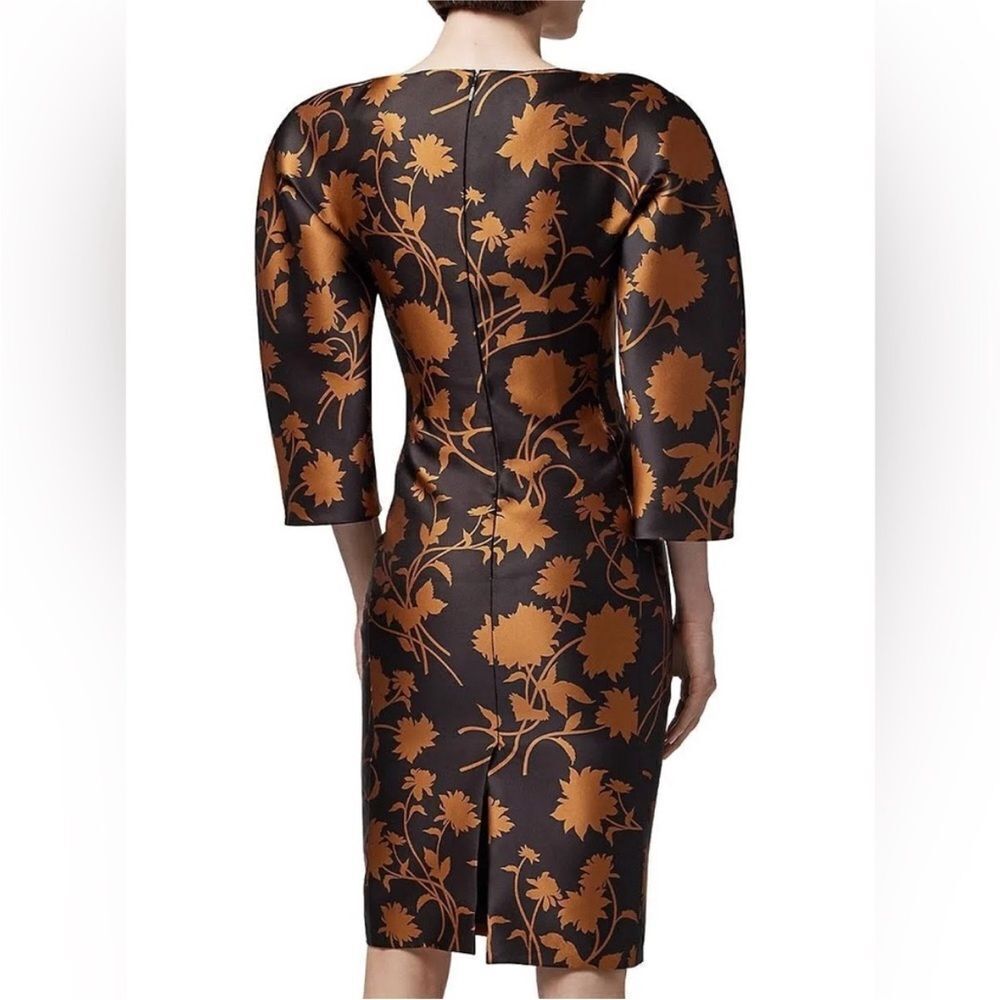 NWT VERSACE Double Duchesse Floral-print Silk Cocktail Dress size 36 $3525 - Picture 4 of 10